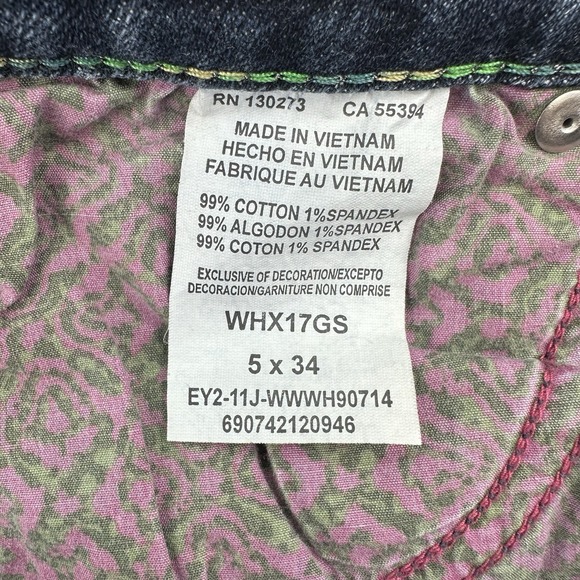 Wrangler Rock 47 Jeans Ultra Low Rise Womens 32x34 Western Denim Flare Bootcut - Picture 9 of 10